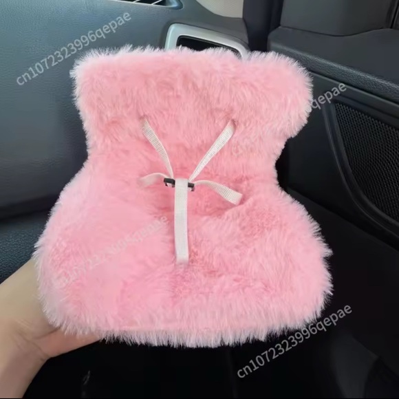 Pink Plush Car Seat for Labubu Doll or other Doll - Picture 3 of 7